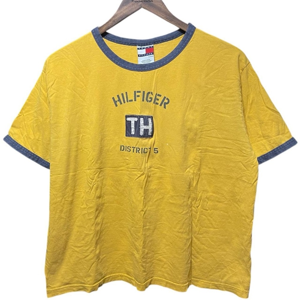 vintage 90s Tommy Hilfiger TH district 5 short sleeve crewneck Retro T-shirt